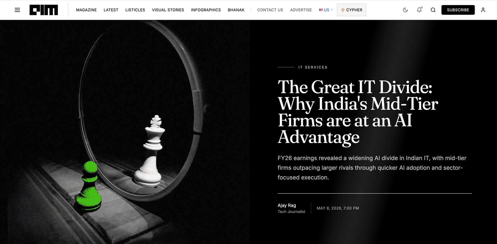 Featured views in AIM: How mid-tier Indian IT firms are outpacing larger rivals in the AI race 